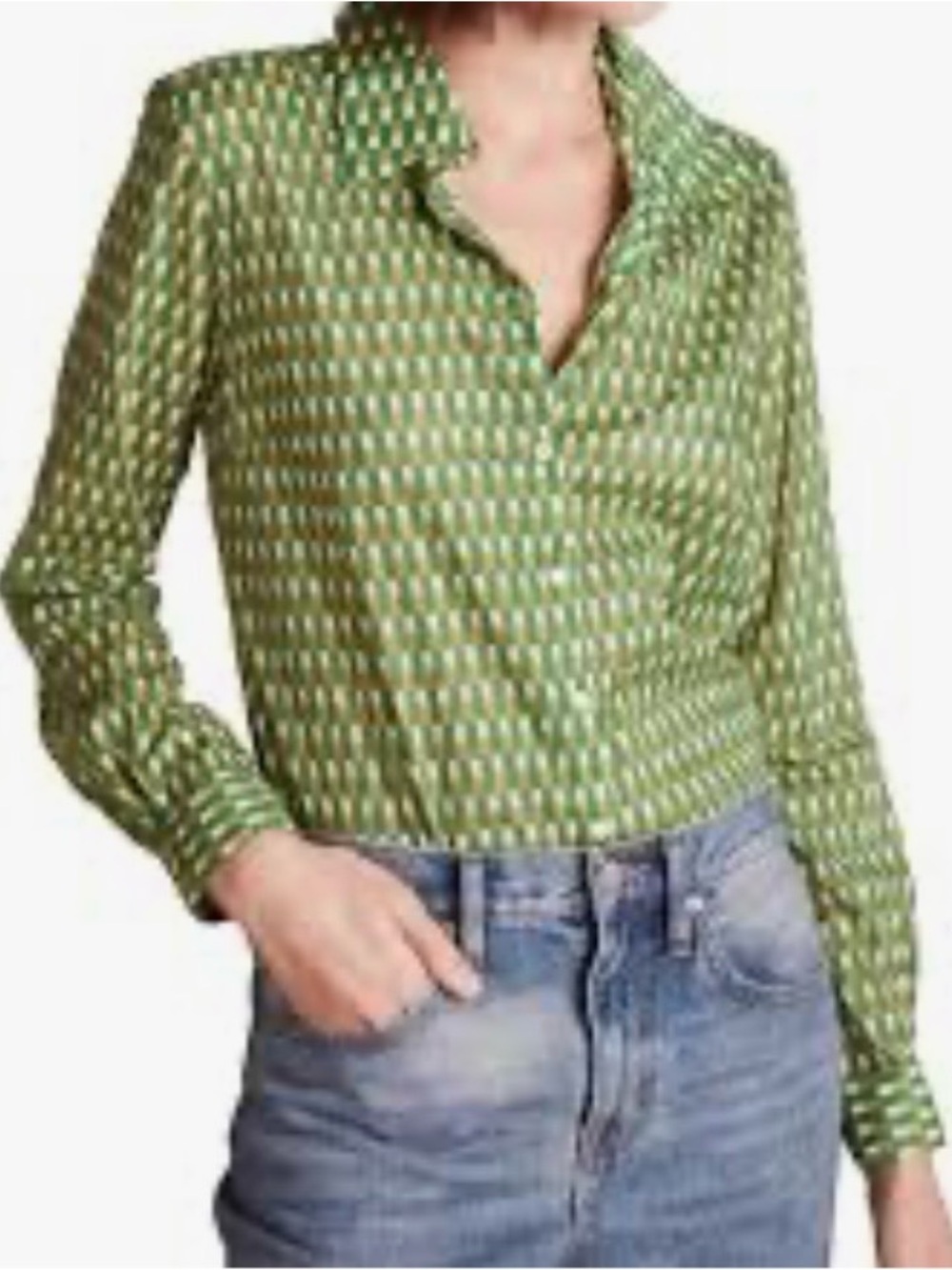 Trovata Green “Peridot Paver” Button-Down Shirt